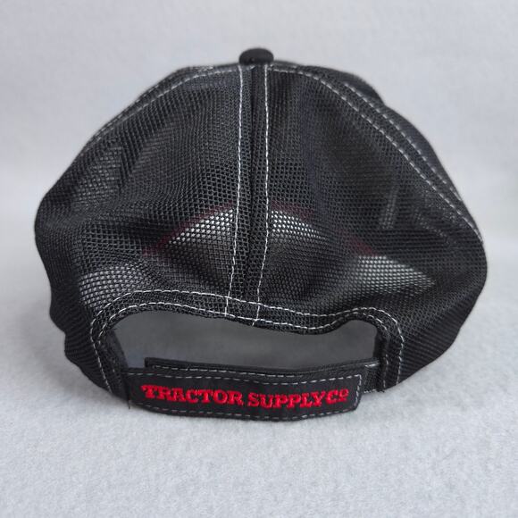 TSC Tractor Supply Co Stronger Together Strapback Hat Mesh Black Cap - Picture 4 of 8